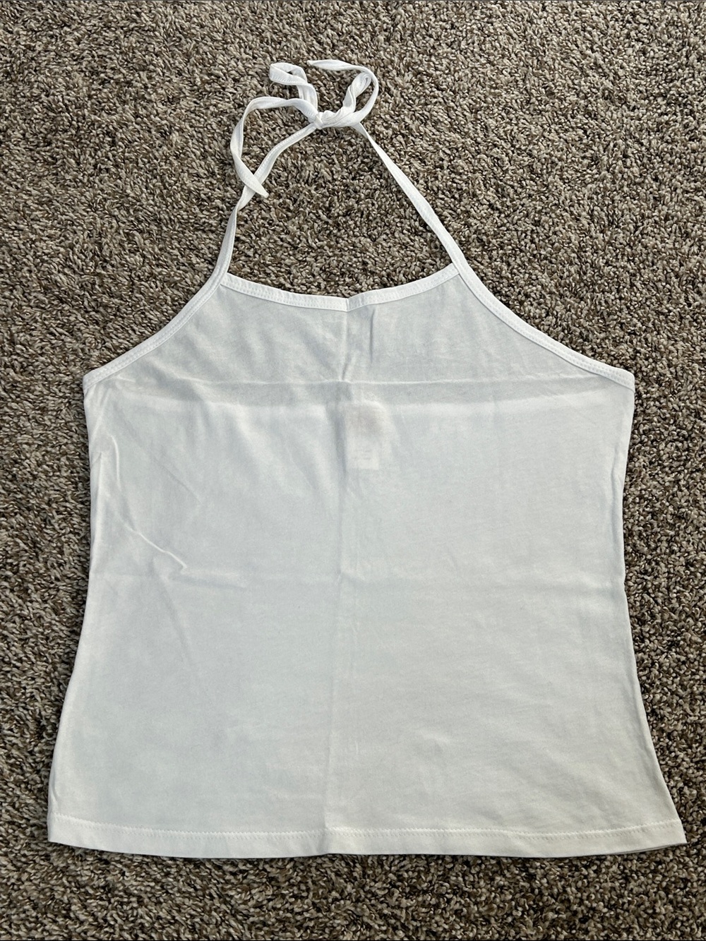 Z. RO Vintage Classic White Halter Tank Top | Women | Large